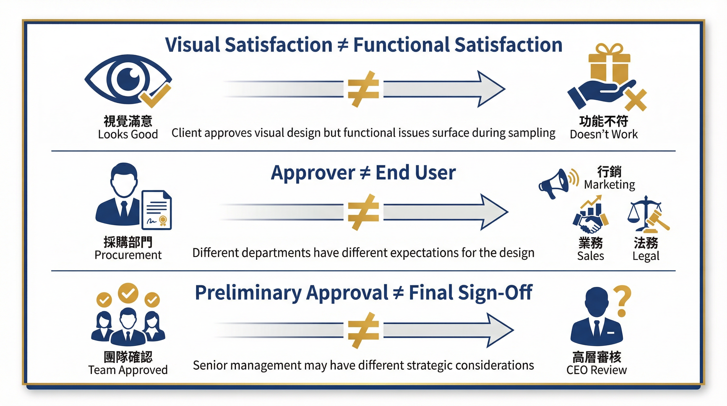 「客戶說滿意」不等於「設計稿已定案」：企業禮盒設計稿確認的三層溝通陷阱