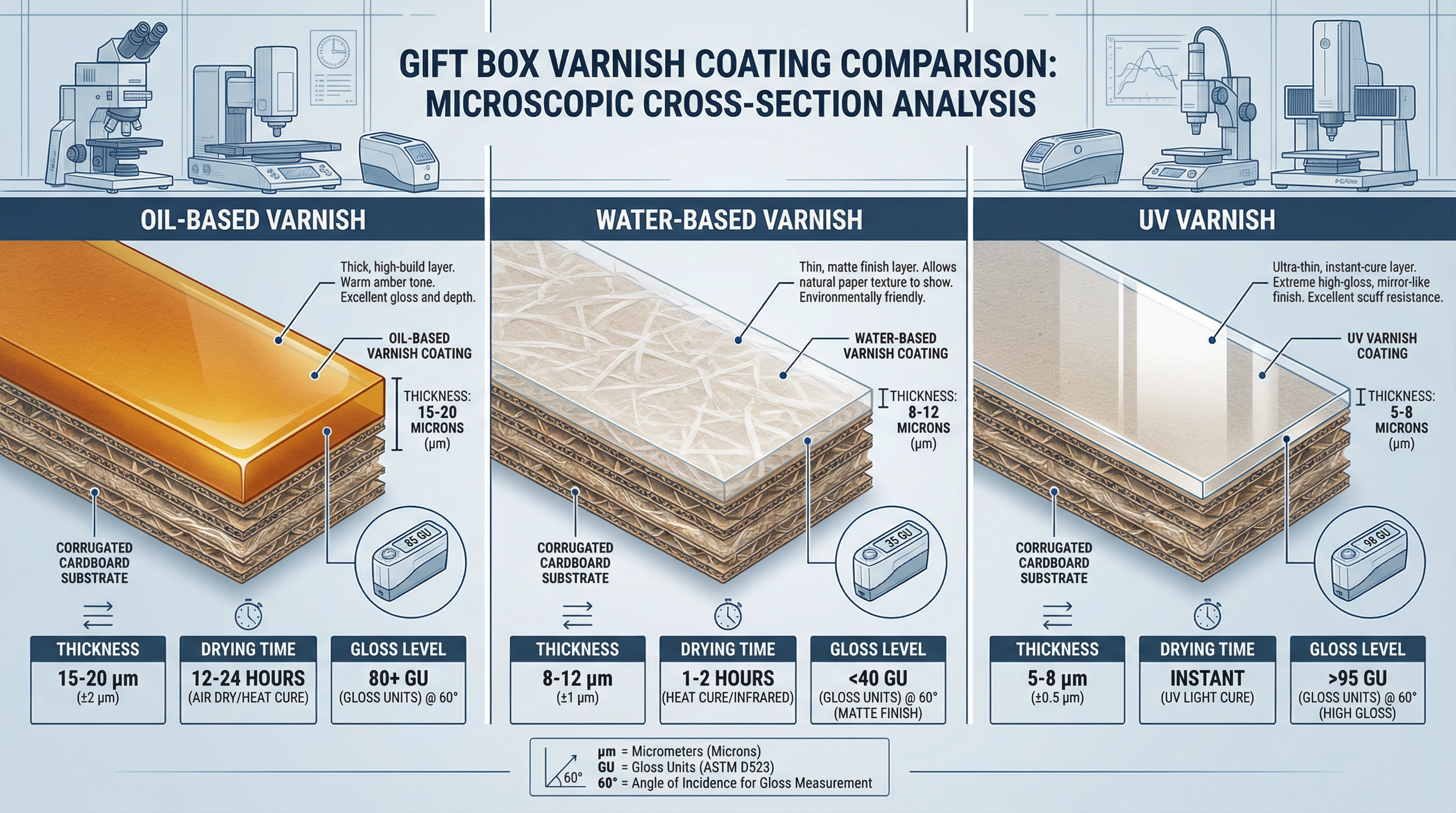 禮盒上光塗層的選擇與品質控制